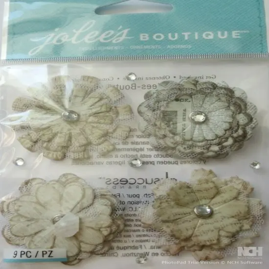 Jolee's Boutique Vintage Paper Flowers Dimensional Stickers {1}