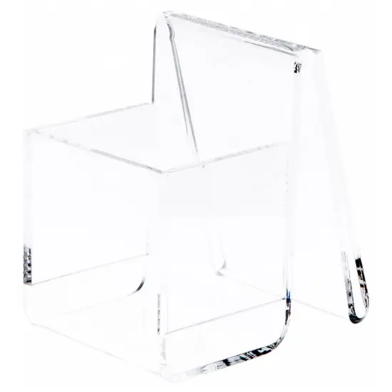 Plymor Clear Acrylic Deluxe Business Card Holder & Display (Vertical), 2.375" W x 3.5" D x 3.5" H {1}