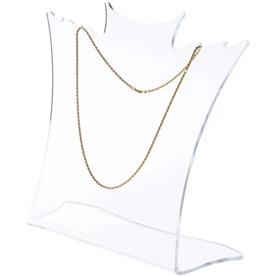Plymor Clear Acrylic Winged Necklace Display Stand, 8.5" W x 3" D x 7.25" H {3}