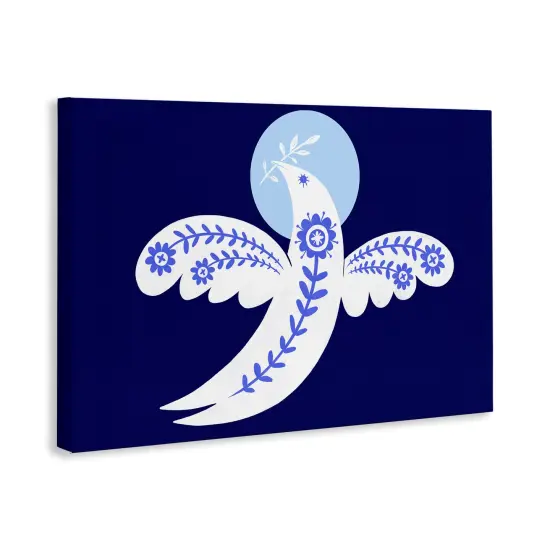 Stupell Industries Peace Dove with Folk Florals Canvas Design by Hannah Moren {3}