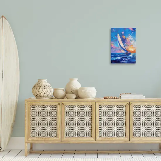 Stupell Industries Abstract Boat at Sunset Canvas Design by LSR Design Studio {2}