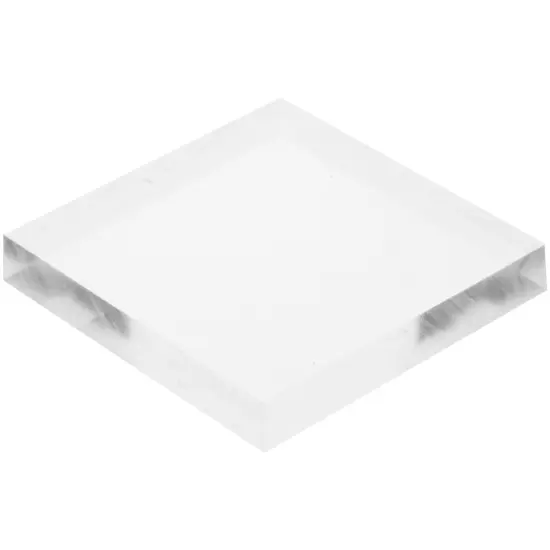Plymor Clear Acrylic Square Polished Edge Display Base, 1.5" W x 1.5" D x 0.25" H {2}