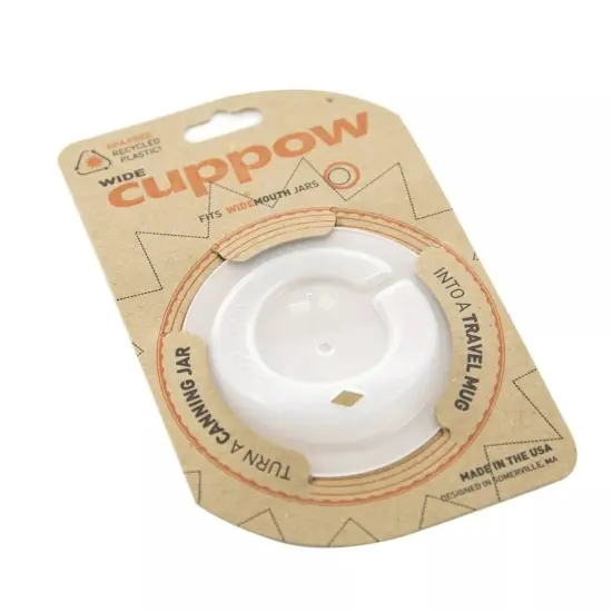 Cuppow Mason Jar Drinking Lid, Wide Mouth, Reusable, Perfect for Smoothies, Iced Coffee and On-the-Go, Fits Standard Wide Mouth Mason Jars {1}