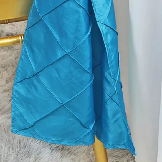 10 Pieces Turquoise Pintuck Taffeta Chair Sashes Elegant Wedding Decor 9" x 108" {4}