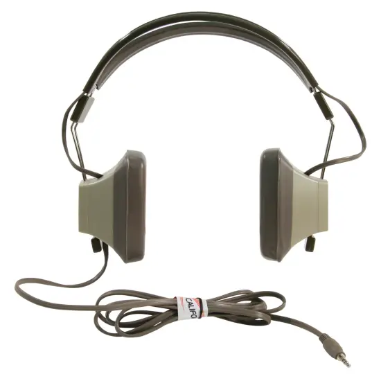 Califone EH-3SV Explorer Binaural Headphones, 3.5mm Plug, Light Grey/Beige {4}