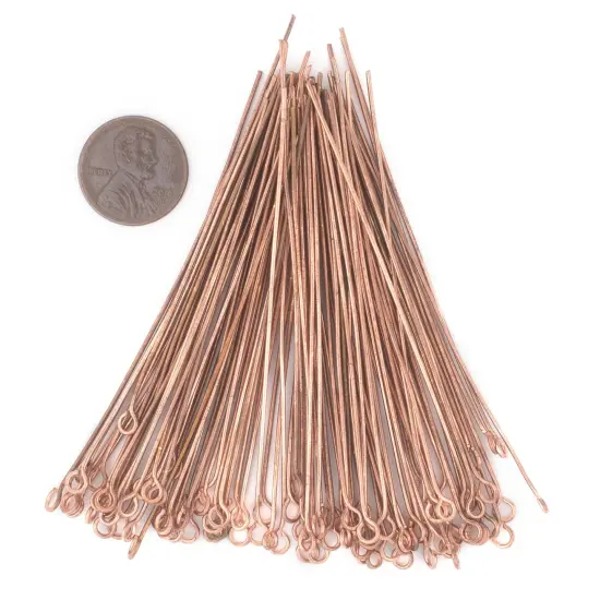 The Bead Chest Copper 21 Gauge 3 Inch Eye Pins (Approx 100 pieces) {2}
