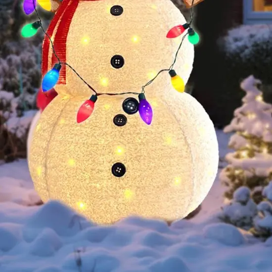 Christmas LED Snowman Decoration 200 Lights Weatherproof Durable 45 x 28 x 60 in {3}
