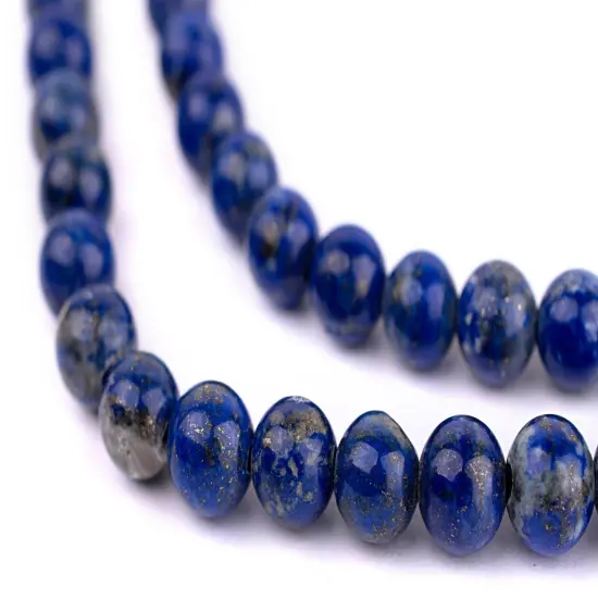The Bead Chest Natural Round Lapis Lazuli Beads (8mm) from Afghanistan {3}