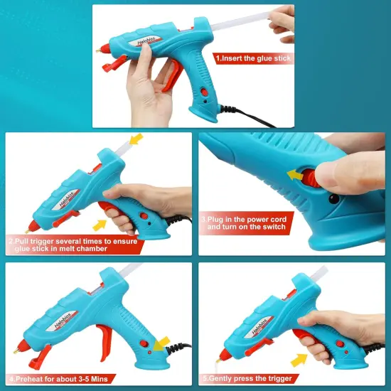 40W Glue Gun,Hot Glue Gun with 30 Glue Sticks Glue Gun and Sticks Set, Hot Glue Gun for Home Repair Crafting DIY Arts {5}