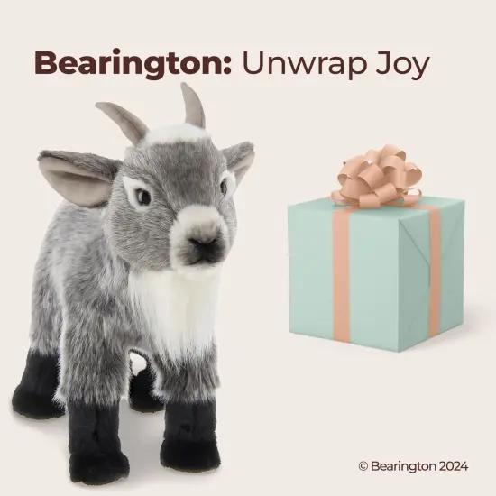 Bearington Garret Plush Gray Goat Stuffed Animal, 12 Inches, For Ages 1-14 Grey {5}