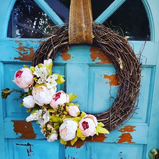 Silk Peony Bouquet &ndash; Vintage Artificial Peonies for Wedding, Home, and Office Decor {6}