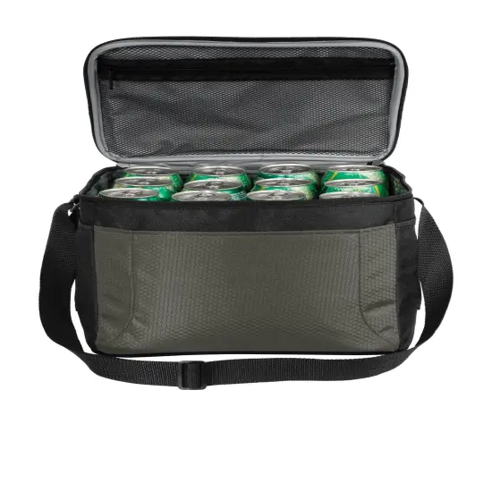Port Authority&reg; 12 Can Cube Cooler Grey/ Black {2}