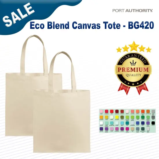 Port Authority&reg; Eco Blend Canvas Tote {2}