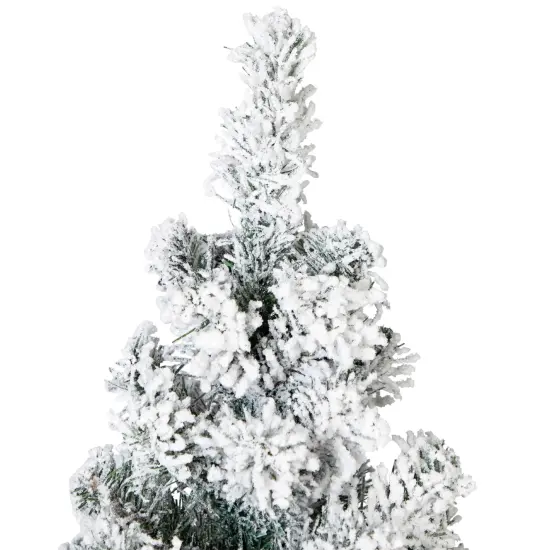 Northlight Pencil Flocked Pine Artificial Christmas Tree - 6' - Unlit Green {4}