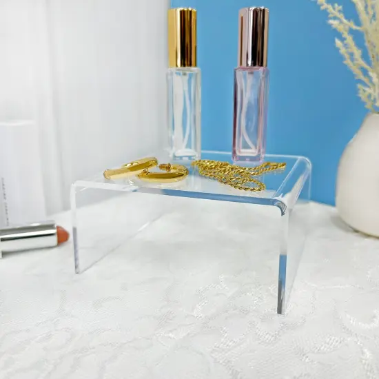 Plymor Clear Acrylic Short Square Display Riser, 2" H x 4" W x 4" D (1/8" thick) {5}