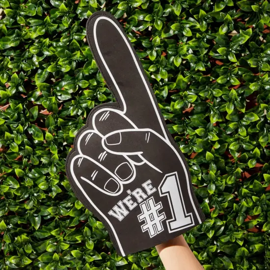 2 Pack Foam Finger #1, It's Goin' Down, Sports Party Favors, Outdoor Essentials, Black (9 x 17.5 in) {2}
