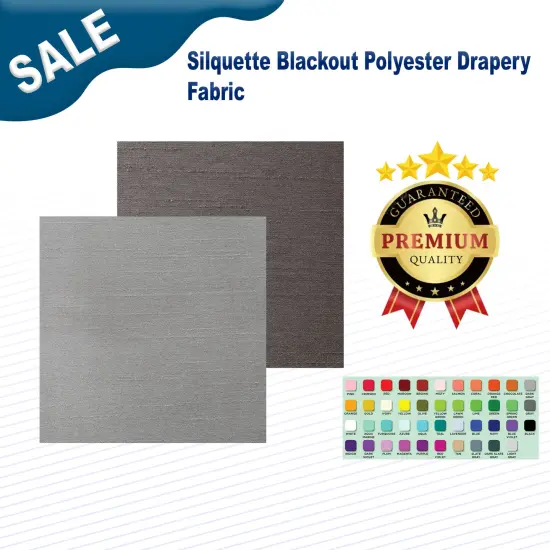 Silquette Blackout Polyester Drapery Fabric {2}