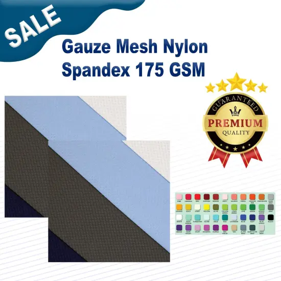 Gauze Mesh Nylon Spandex 175 GSM Black {2}