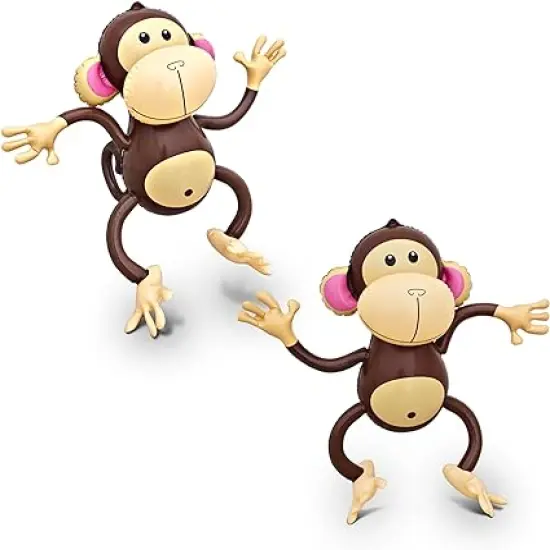 4E's Novelty Inflatable Monkey 2-Pack, 27" for Jungle Decorations & Safari Birthday decorations! {1}