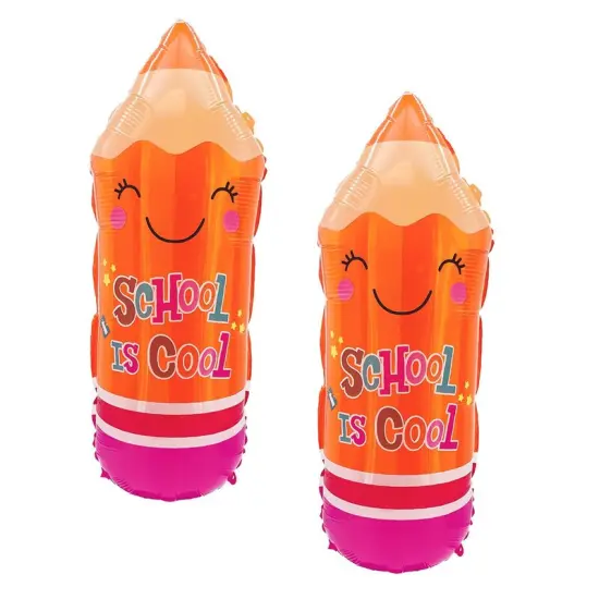 LA Balloons&reg; 29 Inch Back To School Pencil Orange Balloon {4}