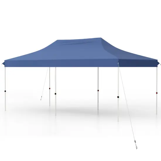 Oxford Pop-Up Canopy Tent with UV and Height Adjustments Blue {1}