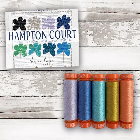 Aurifil Hampton Court Thread Set by Karen Lewis | (5 50wt Cotton Small Spools.) {1}
