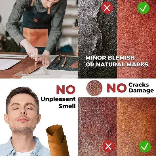 Light Grey ELW Chap Splits Suede 4-5 oz (1.6-2mm) Pre-Cut Piece - Split Leather Cowhide - Prime AB Grade Quality - Perfect For Auto, Garments, Chaps, Bags, Vest, Aprons, Saddles, Moccasins {5}