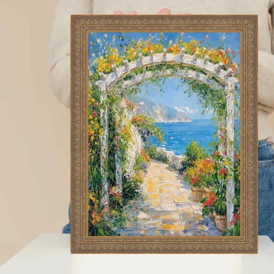 Deep Antique Gold Ornate Shadowbox Picture Frame 11x11 frame {1}