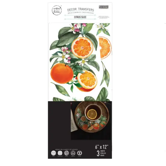Small Transfers - Citrus Slice - 3 sheets, 6"x12" {3}