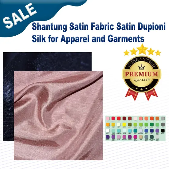 Shantung Satin Fabric Satin Dupioni Silk for Apparel and Garments 60" wide Strawberry {2}