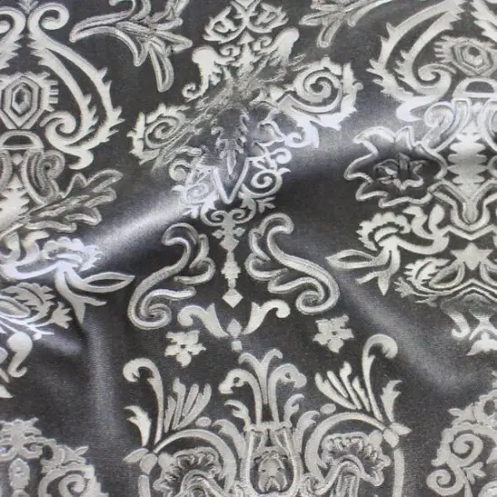 Embossed Stretch Velvet Fabric 4-Way Stretch, Soft for Costumes & Apparel Silver {1}