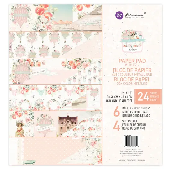 Peach Tea Collection 12x12 Paper Pad - 24 sheets w foil {1}