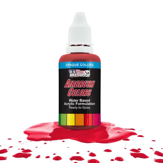 Bright Red, Opaque Acrylic Airbrush Paint, 1 oz. {1}