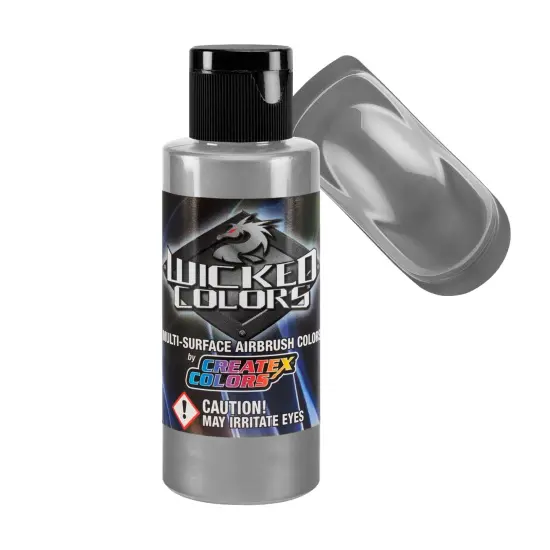 Silver - Wicked Metallic Colors Airbrush Paint, 2 oz. {1}