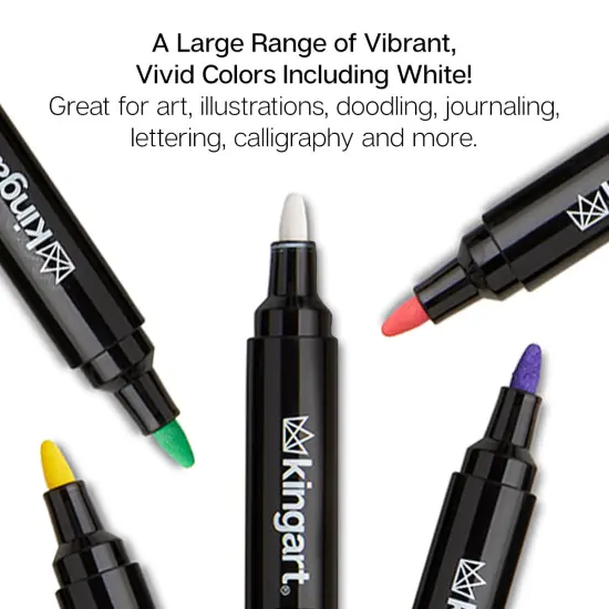 KINGART&reg; PRO Acrylic Paint Markers 12 Colors {6}