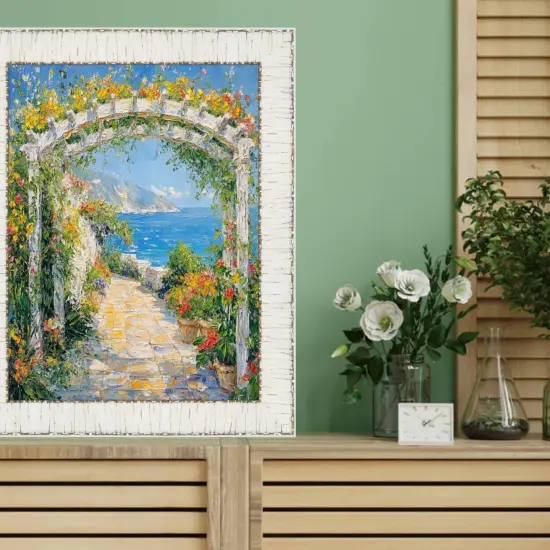 White Birch Wood Scoop Picture Frame 13x13 frame {1}