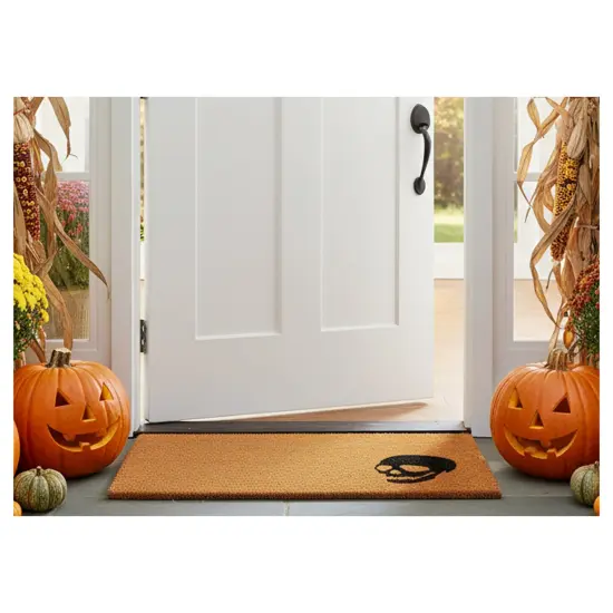 Black Skull Doormat {11}