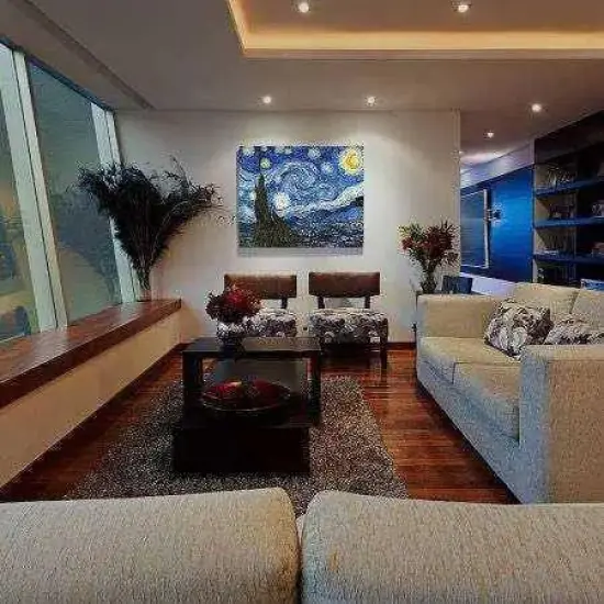 Framed Van Gogh Starry Night Art Print - Classic Artwork for Home Decor {6}