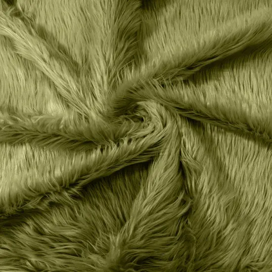 1 Yard Solid Faux Fur Fabric for Costumes, Decor, pillows & beddings Lime Green {6}