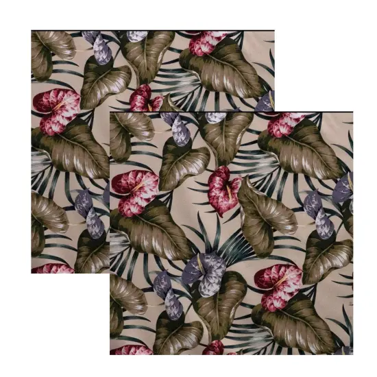 1 Yard Elephant Ear & Palm Leaves Upholstery Fabric 100% Cotton 56-58 Inches Wide {2}