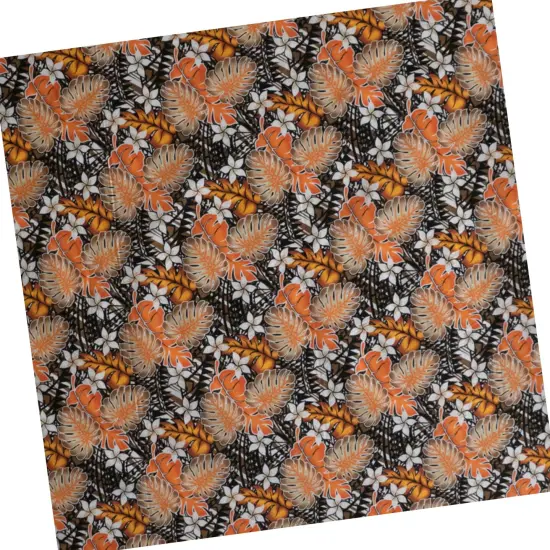 1 Yard Tiare Split Leaf Monstera Poly Cotton Fabric 44/45 Inches Wide Purple {7}