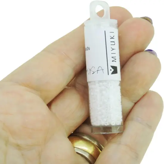 Miyuki Glass beads, Chalk White {2}