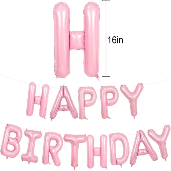 16Inch Polyester Film Light Pink Foil Letter Balloons {2}