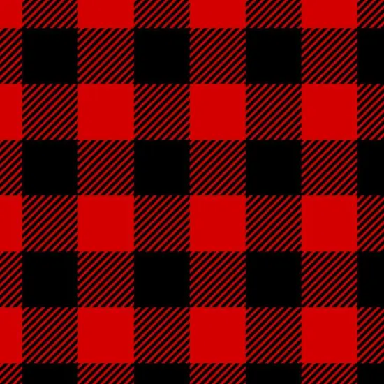 Buffalo Plaid Lumberjack Anti-Pill Premium No-Sew Throw Fleece Fabric Kit (50x60) {2}