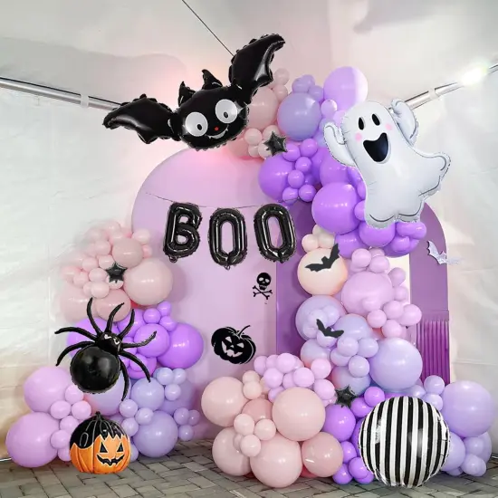 160pcs Pink and Purple Balloon Garland Arch Kit {1}