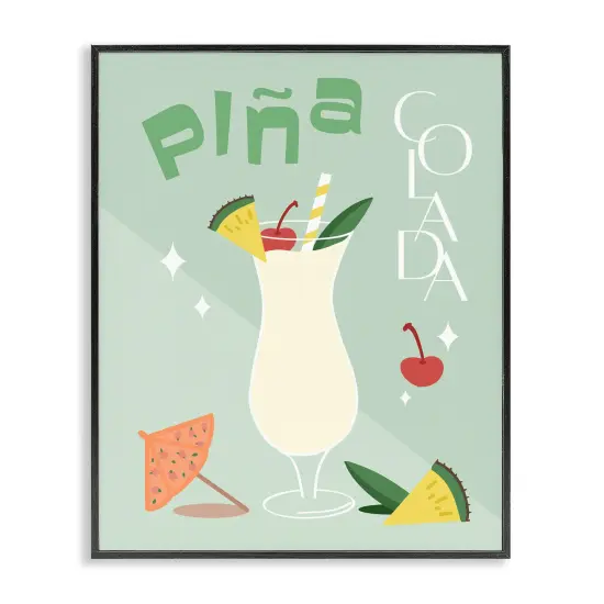 Stupell Industries Pina Colada Minimalism Framed Giclee, design by ANNA QUACH {7}
