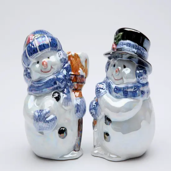 Ceramic Christmas Snowman Salt and Pepper Shakers, Home D&eacute;cor, Gift for Her, Gift for Mom, Kitchen D&eacute;cor, Christmas D&eacute;cor {2}