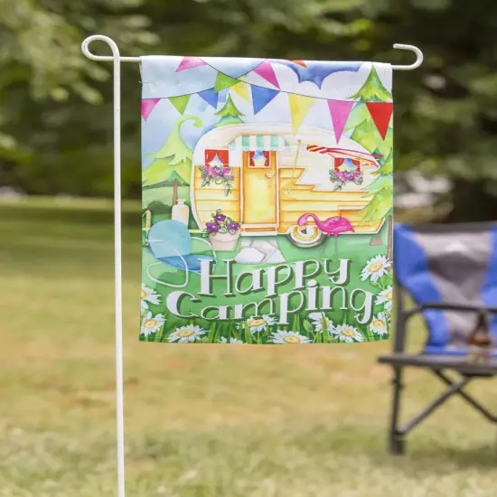 Happy Camping Garden Flag 2 Sided {2}