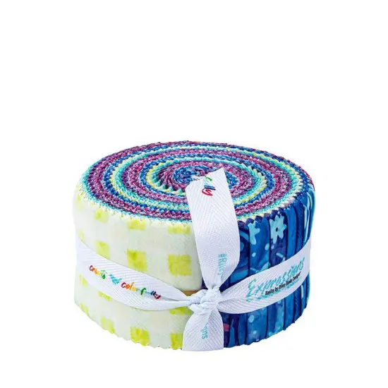 Expressions Batiks 2.5" Strip Roll (Jelly Roll / Rolie Polie) in Daisy Dots by Riley Blake Designs for Riley Blake (RP-23406-40) {1}