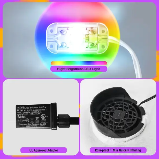 4FT Halloween Inflatable Decoration - Ghost Break Window {5}